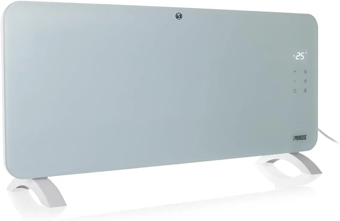 Princess Riscaldatore, 2000 W, funzione riscaldante, bianco, vetro