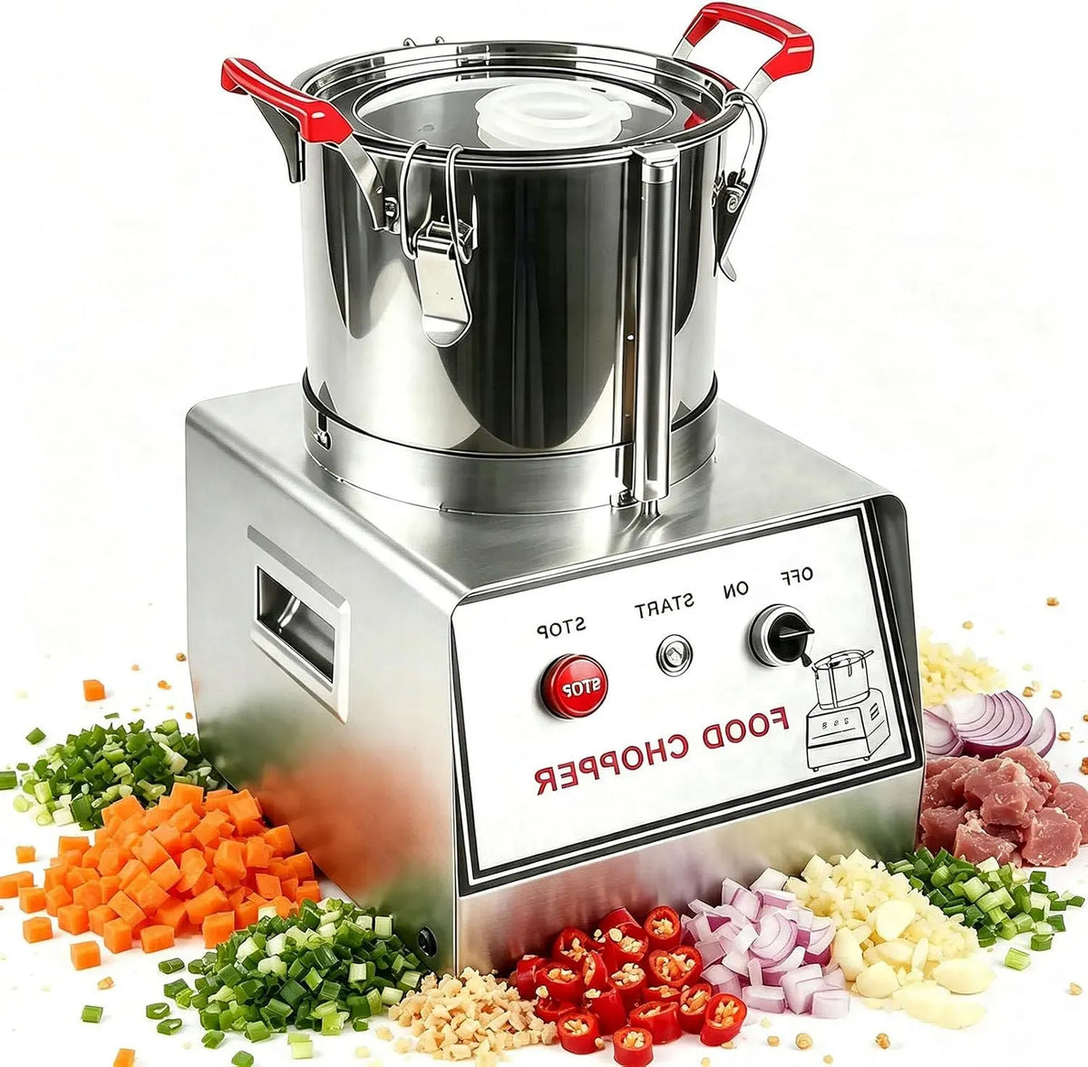 Robot da cucina, 10 L, 1400 W, professionale, acciaio inox