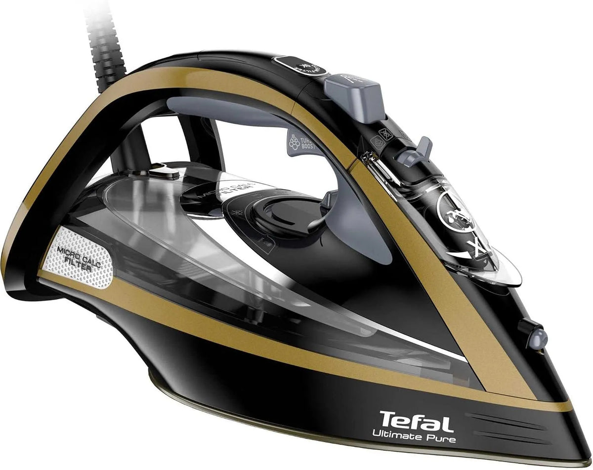Tefal FV9865E0 Oro 3000 W, per ferro da stiro Ferro da stiro a secco e a vapore Durilium Autoclean soleplate Nero