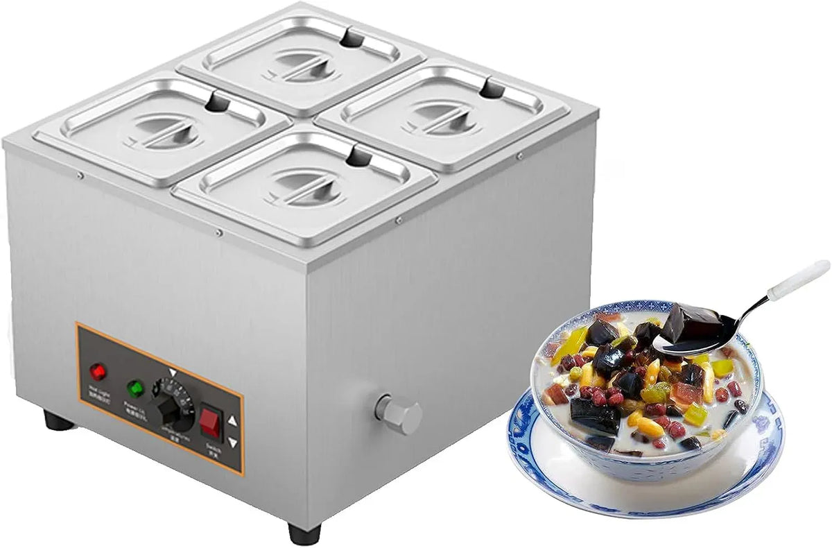 Pentola e padella, 1000 W, professionale, acciaio inox, Vaporiera Elettrica Da Tavolo Da Appoggio Da 1000 W