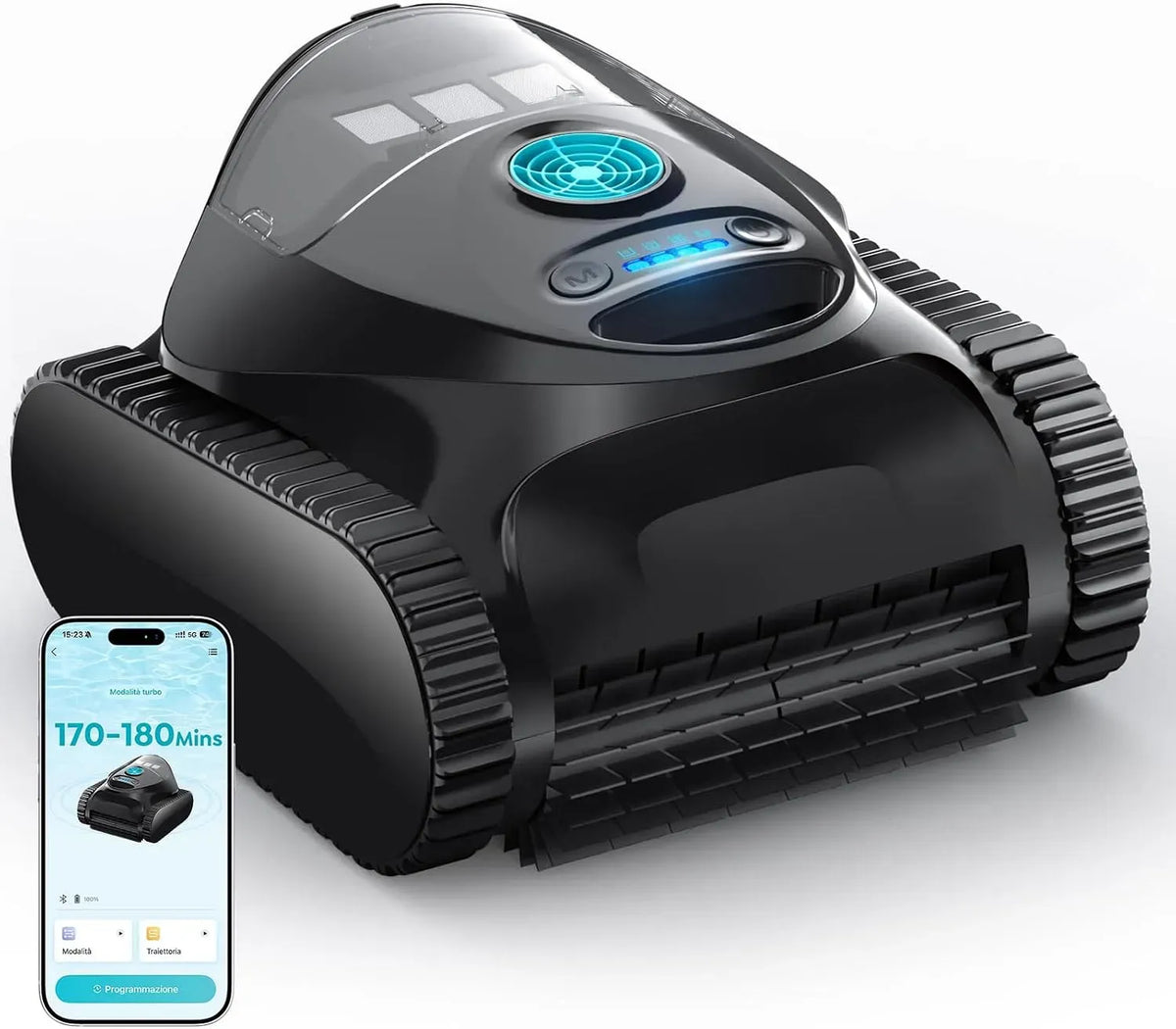 pulitore per piscina, Filtro, Robot, 150 m, senza fili
