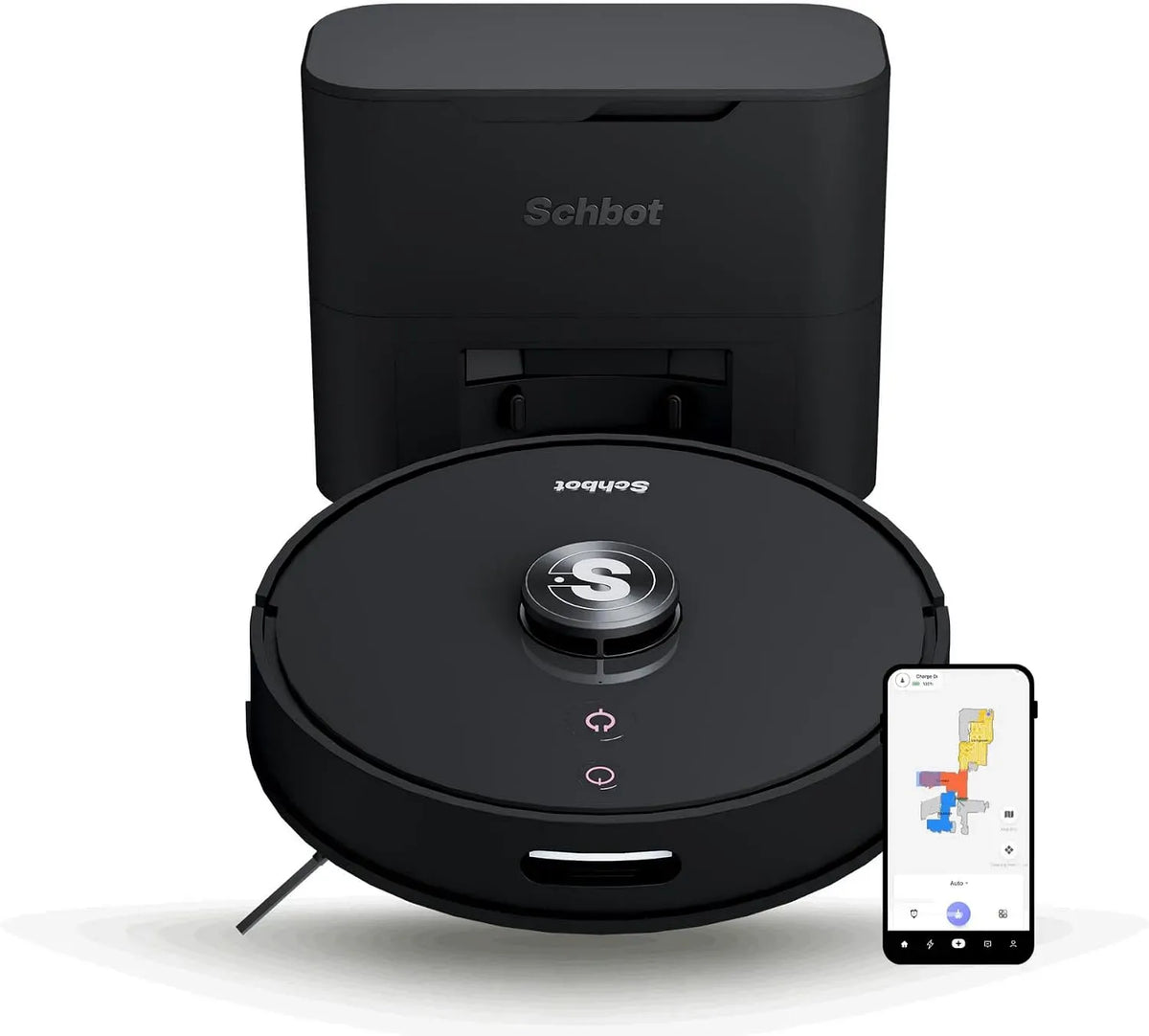 Robot aspirapolvere 3in1, Base Autosvuotamento 60 Giorni, App/Alexa, robot lavapavimenti Laser LDS, Mappatura Smart