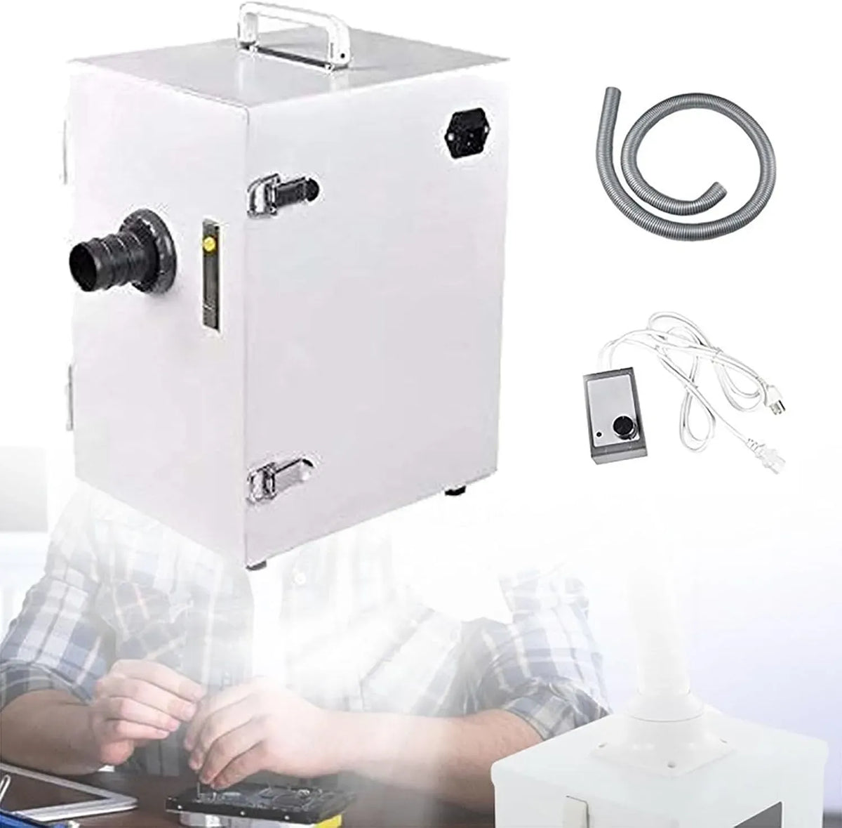 Aspirapolvere, aspiratore elettrico domestico, Aspirapolvere for laboratorio odontotecnico a doppia girante con collettore di polveri digitale