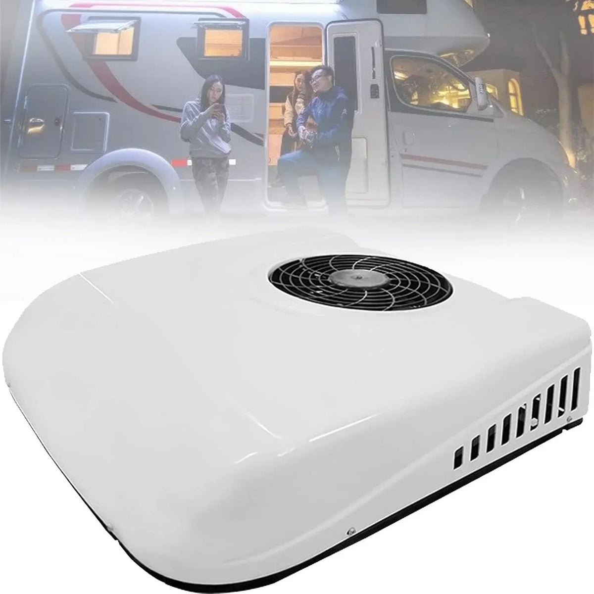 Condizionatore 12/24V White-24V, 24 V, bianco, unità CA RV, AC silenzioso