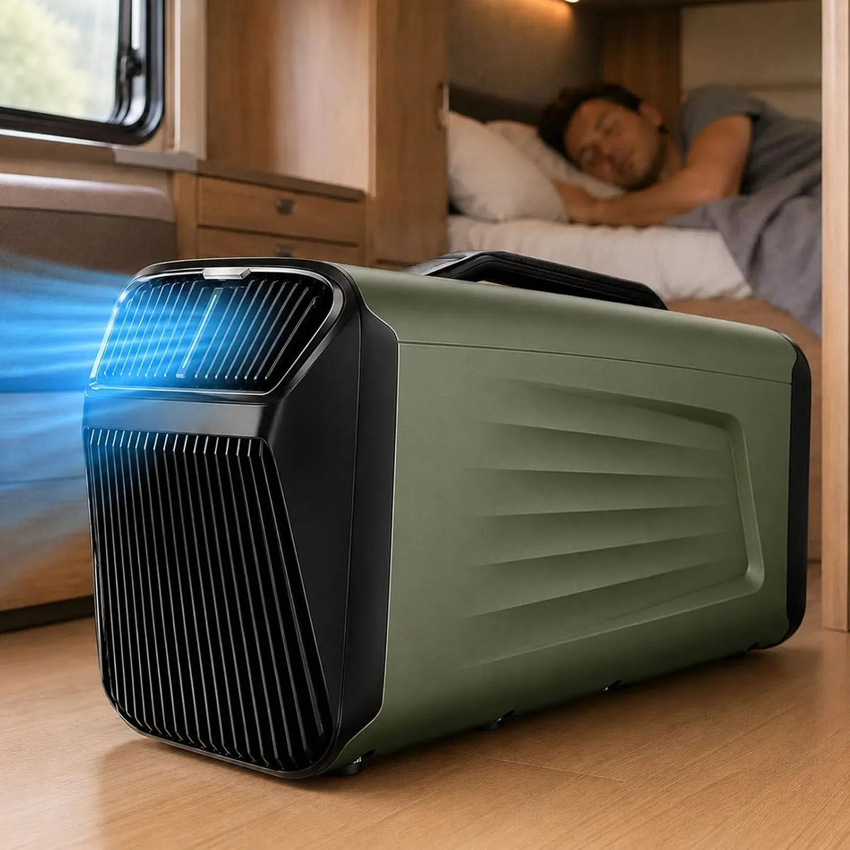 Condizionatore, portatile, verde, climatizzatore, Condizionatore Portatile con Funzione Caldo/Freddo Green