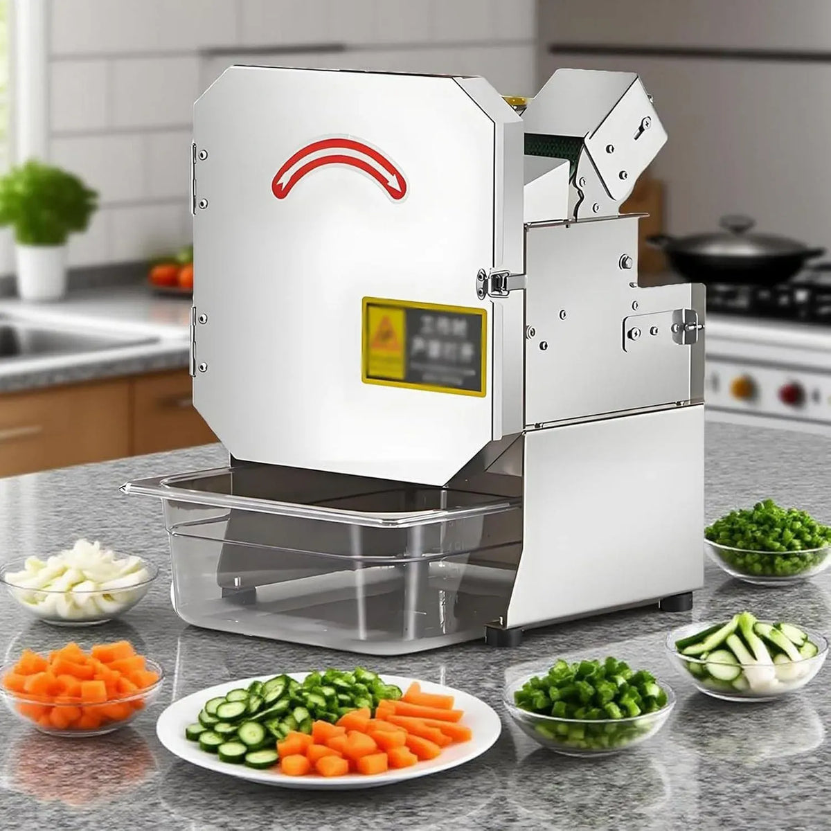150Kg/Ora 700Giri/Min Affettatrice, affettatrice per alimenti, 200 W, 150 Kg, 35 mm, industriale, professionale, acciaio inox