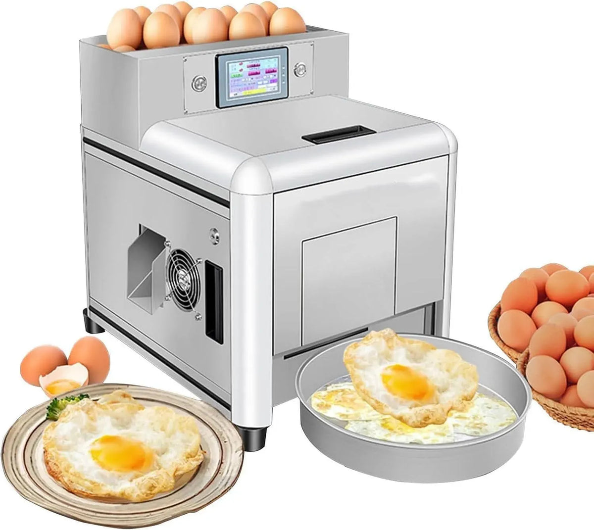 Smart Touch Screen, ideale per la preparazione della colazione, per Cuociuova completamente automatico per omelette per uso commerciale, separazione
