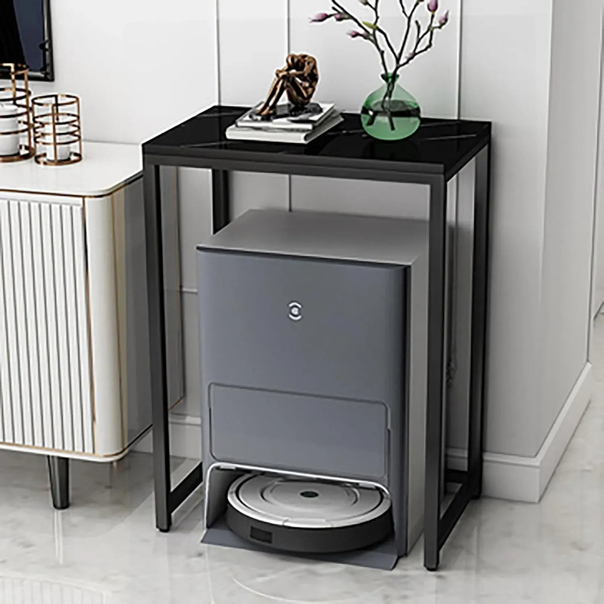 Robot aspirapolvere 50cm/19.6in, nero, aspirapolvere robot, Mobile Porta Robot Aspirapolvere