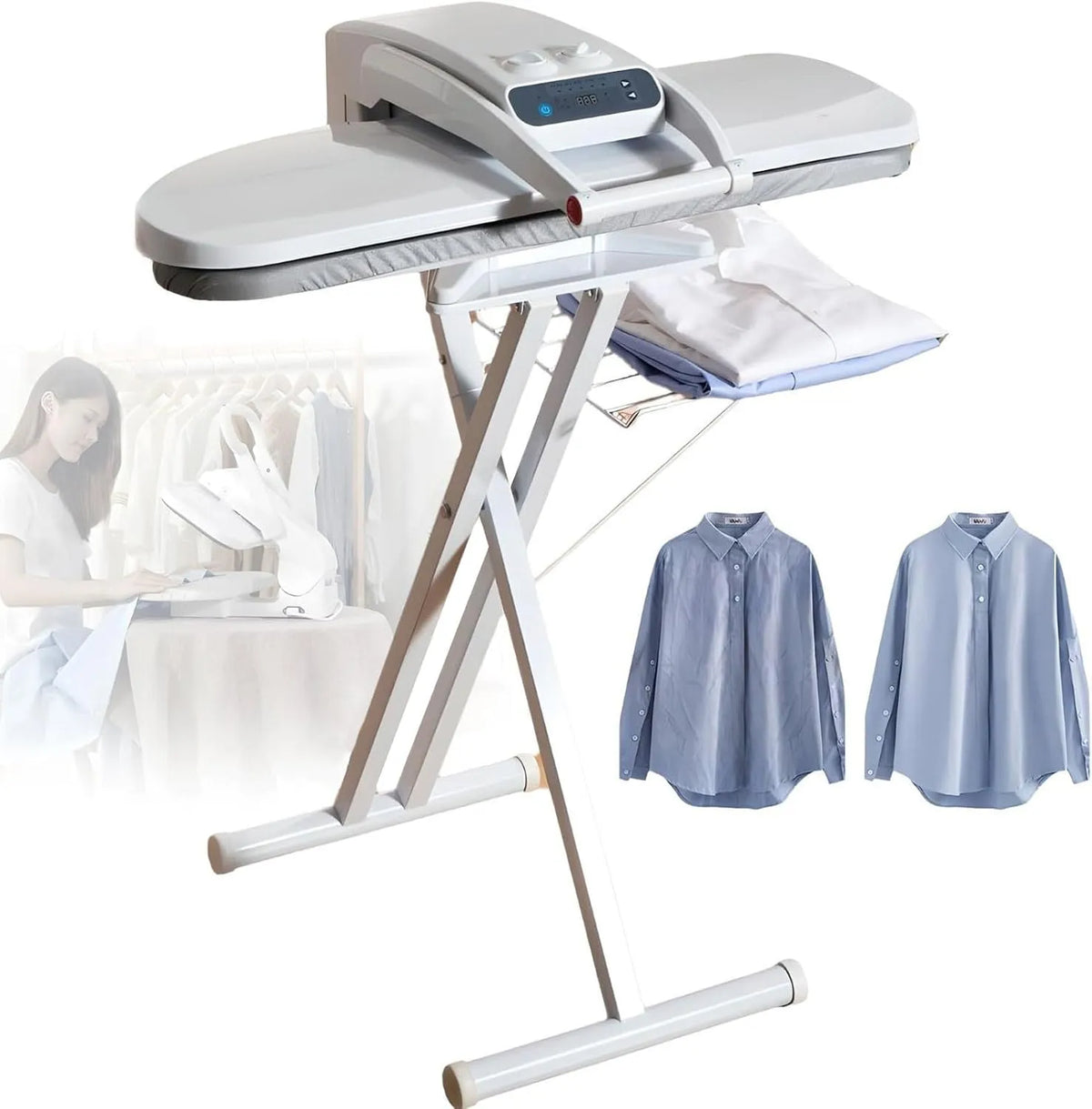 X 310 Pressa, pressa da stiro a vapore, 800 X 310 Mm, 1800 W, 50 Kg, 300 Ml, ampio serbatoio, professionale, per Lenzuola