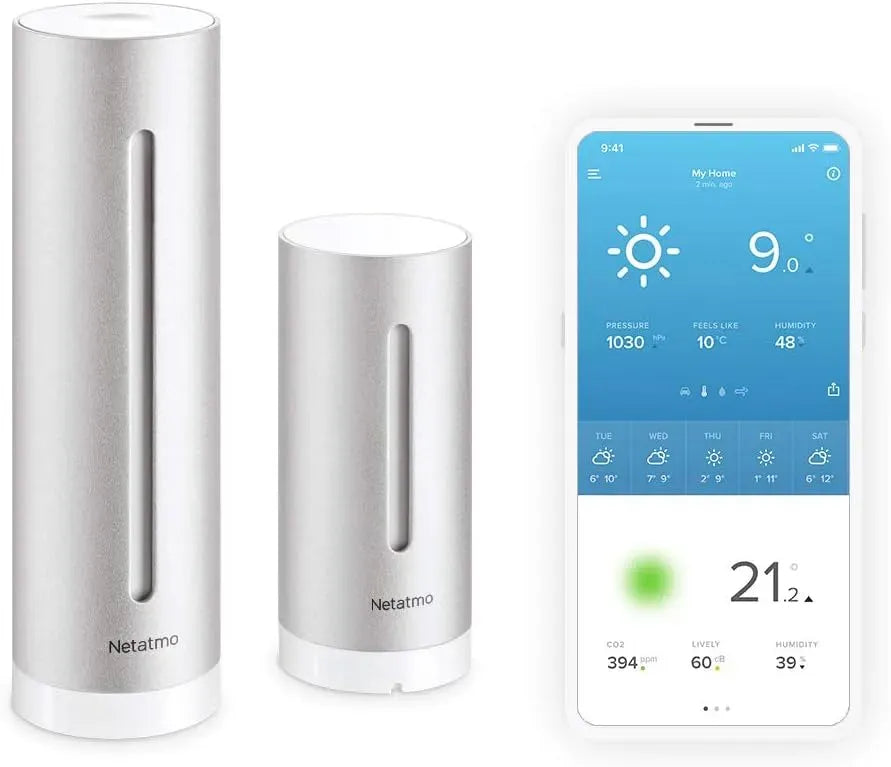 Apple NWS01-EU Stazione, sensore, stazione meteorologica wireless, esterno, senza fili, per interni/esterni con sensore esterno wireless