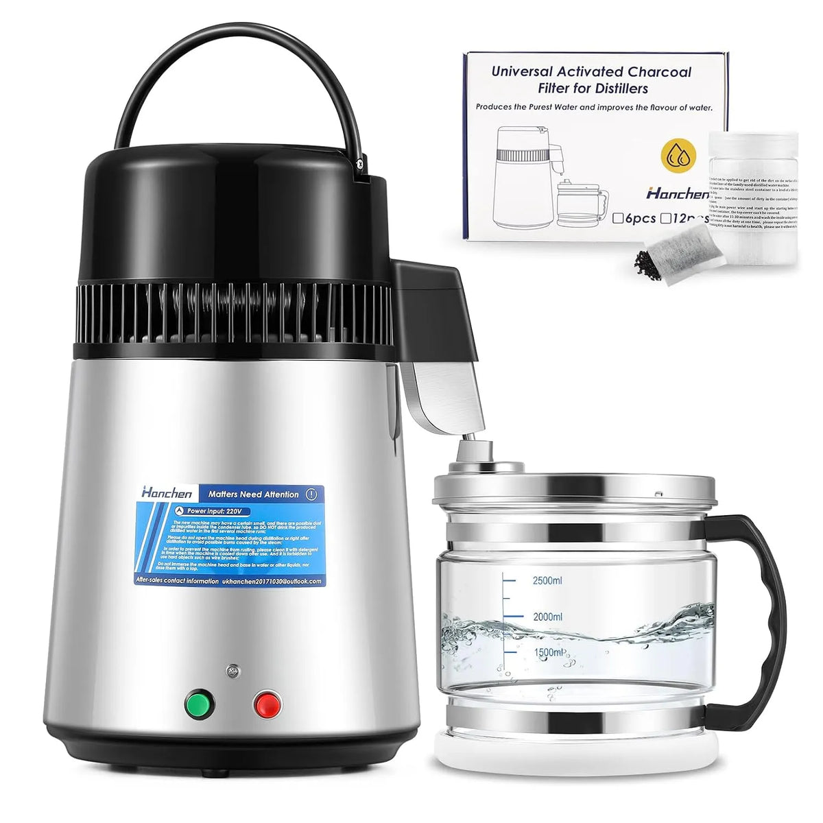 1L/H Macchina, 4 L, acciaio inox, vetro, per Case Laboratori Industrie