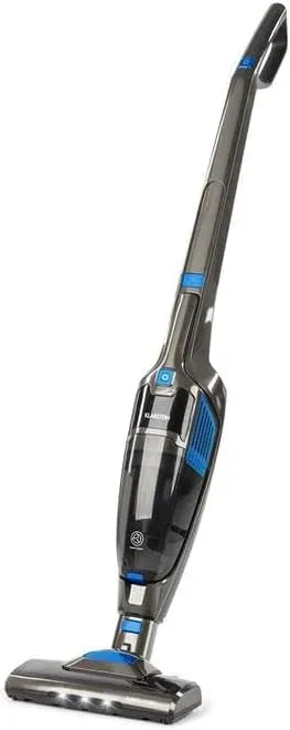 Klarstein Aspirapolvere, portatile, blu, fino a 50 min di Autonomia, Batteria Li-Ion 25,2V, Scopa Elettrica Ciclonica e Portatile, LED, 25,2 V