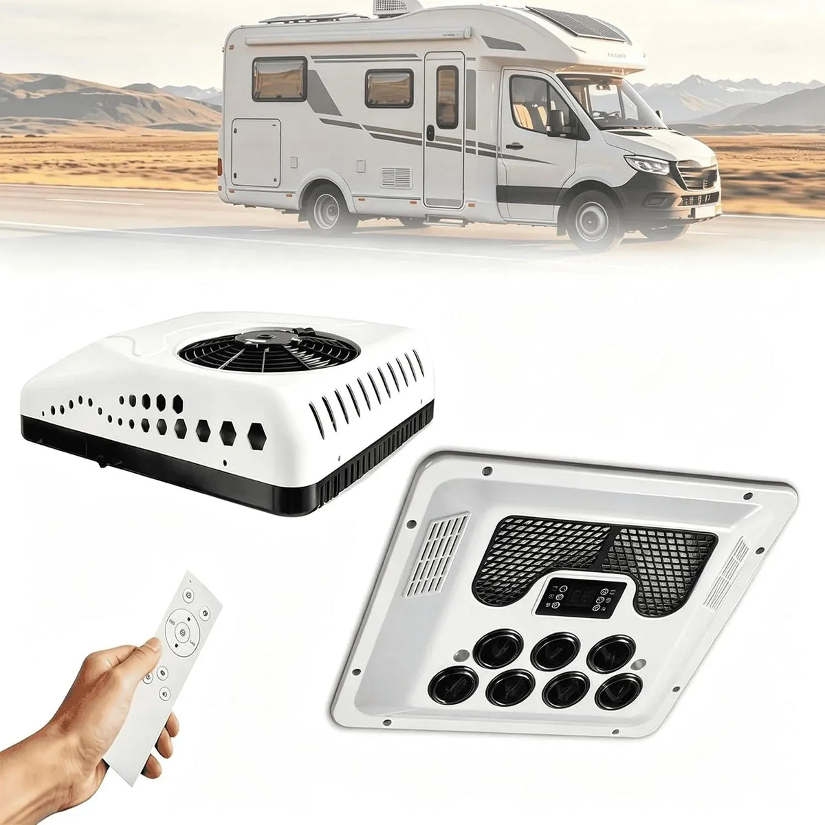 Condizionatore, 12 V, climatizzatore, unità AC sul Tetto del condizionatore d'Aria per Camper da 12 V CC