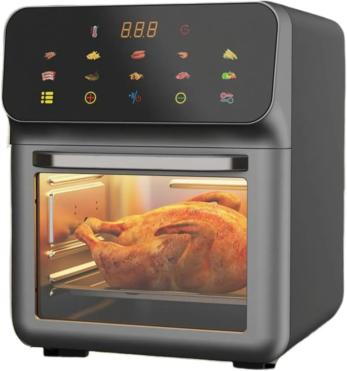Forno elettrico, 0 a 200 °C, forno da cucina, 2 Ripiani, Forno Tostapane E Friggitrice Ad Aria 2 Ripiani