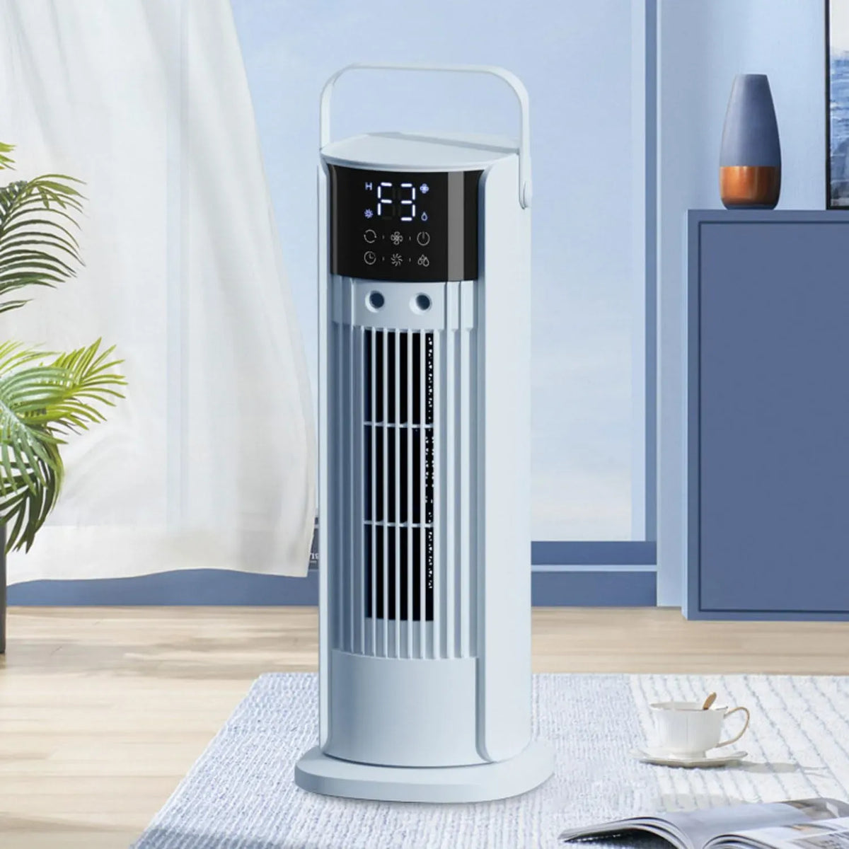 Condizionatore, portatile, timer, 3 velocità, ampio serbatoio, serbatoio dell'acqua da 700 ml, timer di 10 ore