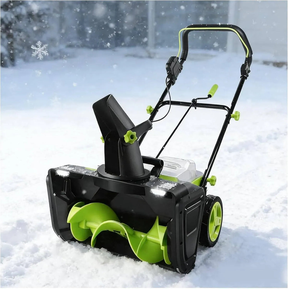batterie, macchina spazzaneve, 50,8 cm, 3500 W, 7,6 m, senza fili, per vialetto