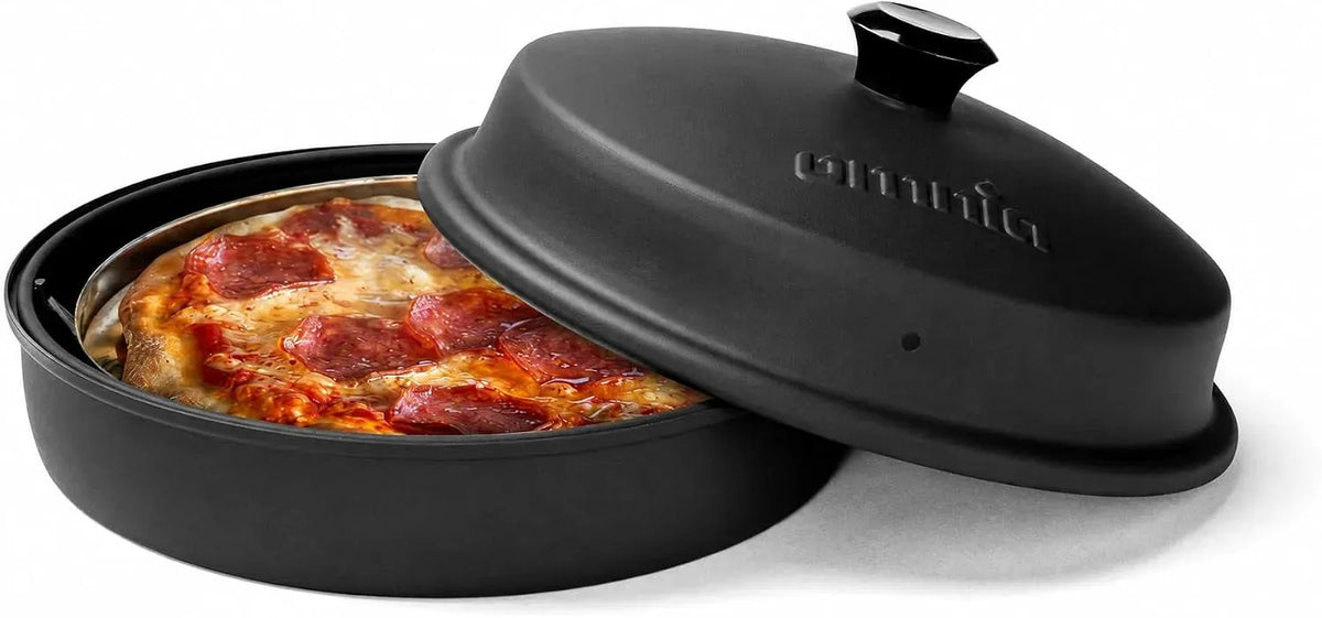 Forno elettrico per pizza, portatile, acciaio inox, Pizza Croccante in 8 Minuti, Caravan e Barca