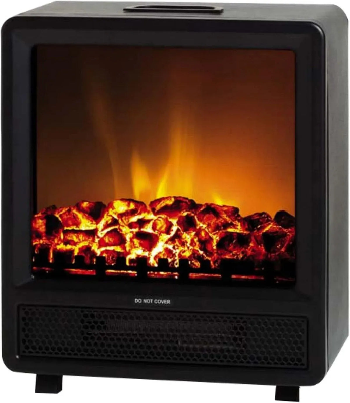 AR350 Stufa Elettrica Effetto Camino Nera, ARDES, Stufa Finto Camino Elettrica 1500W, Camino Elettrico Effetto Legna Ardente CAMINO' SQUARE, Caminetto