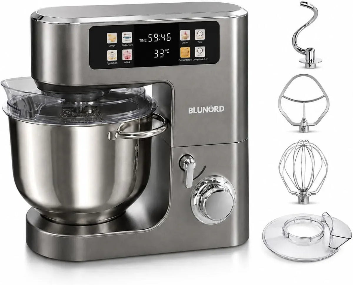 Accessorio per elettrodomestico, 8 L, 2100 W, Planetaria BLUP4975, touch, acciaio inox, Fermentazione 25-45 C, Display Touch a Colori, 12 Velocita