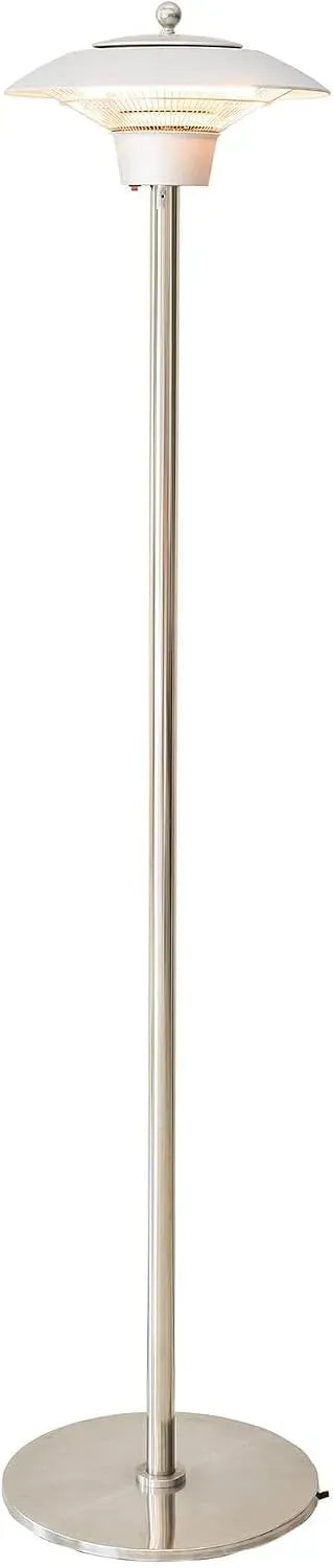 Stufa Elettrica ad Infrarossi Ø42,5 cm a Piantana 1500W per Esterni Argento