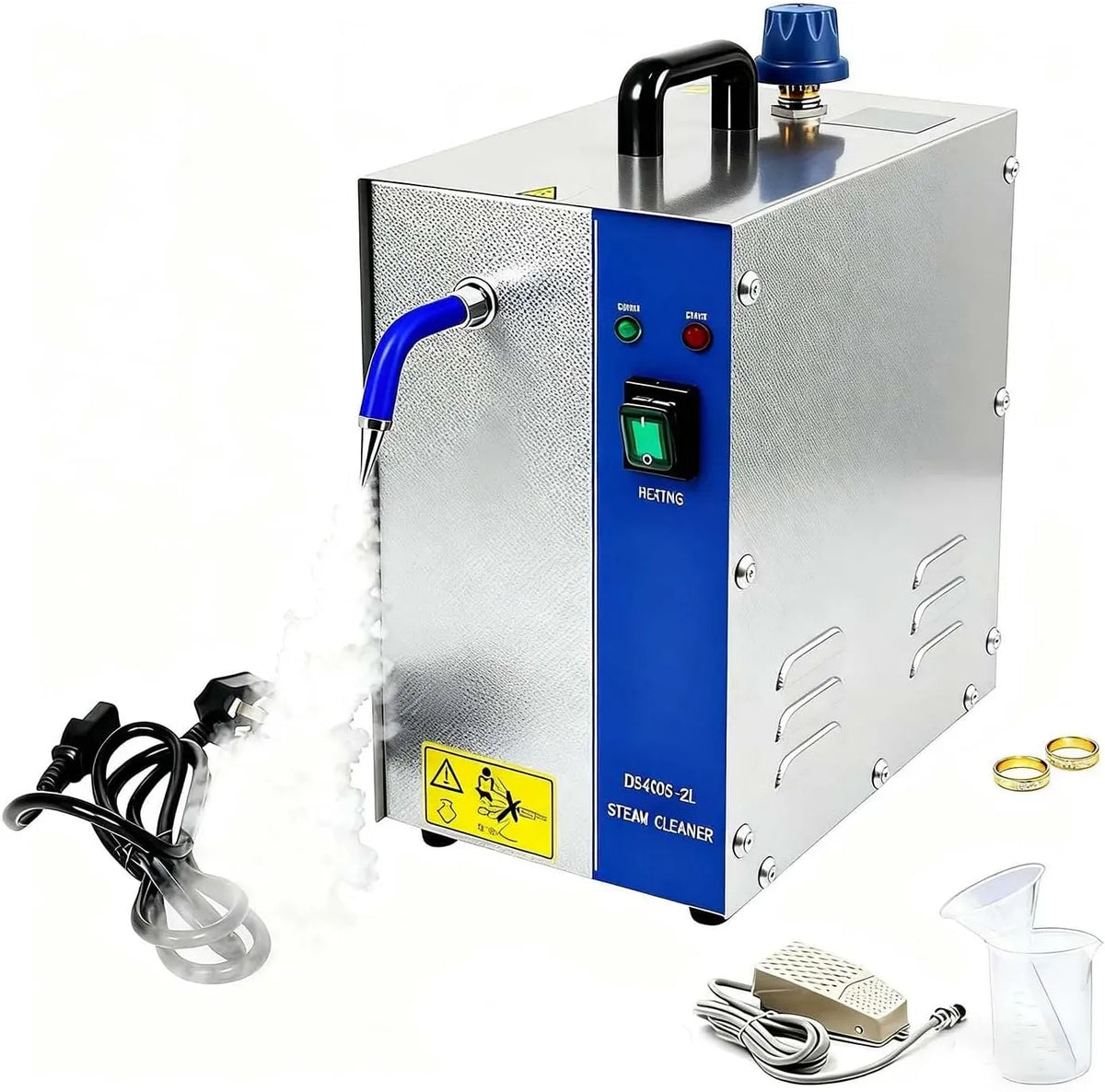Pulitore a vapore, 2 L, professionale, argento, 2L standard