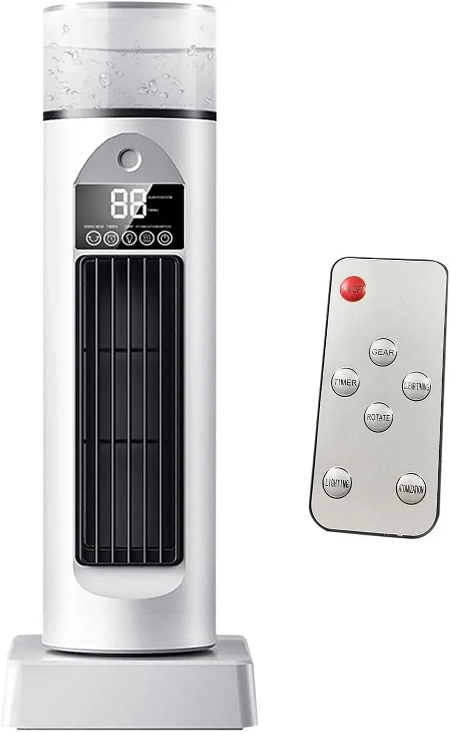 Condizionatore, portatile, timer, raffrescatore d'Aria Senza Pale con Timer e Telecomando, capacità 230 ml
