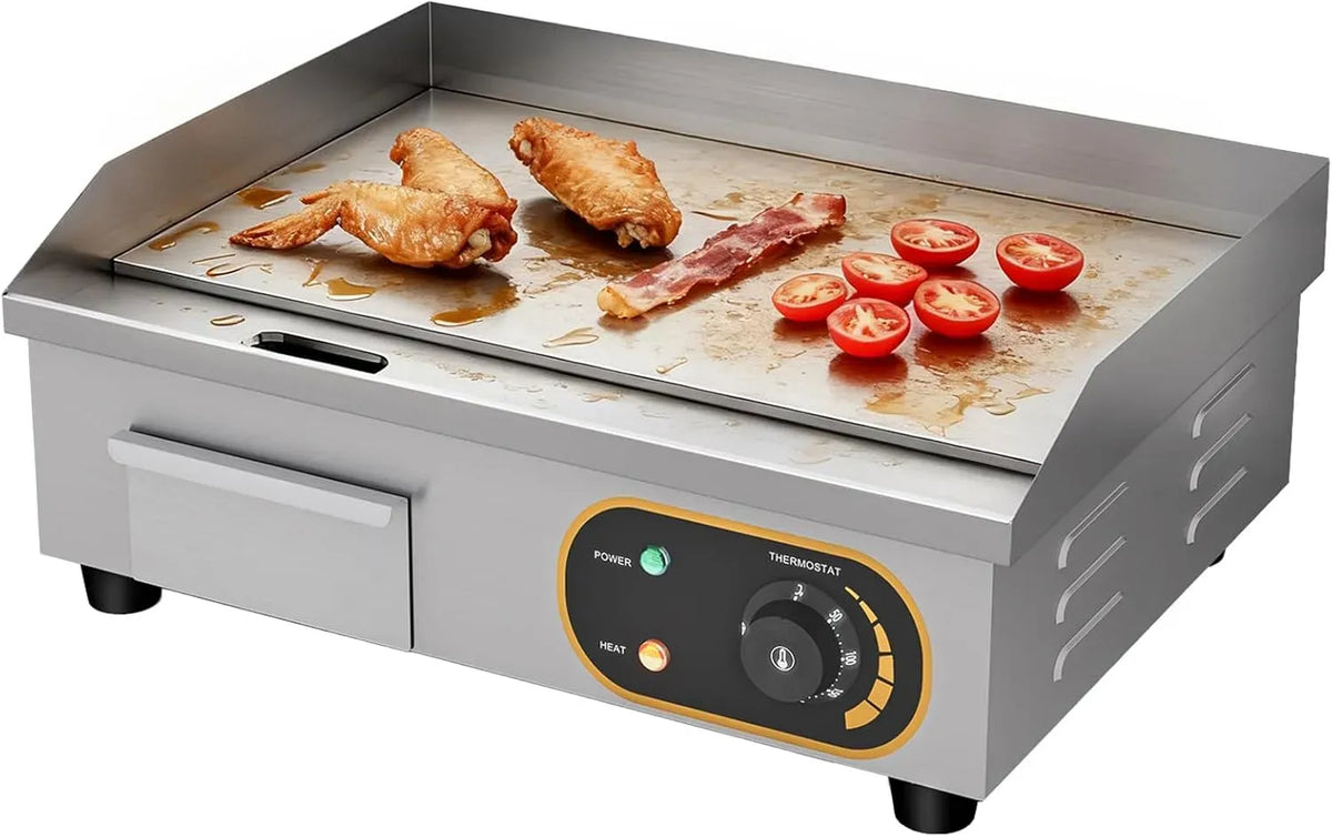barbecue, Piastra, Griglia, 3000 W, professionale, acciaio inox, funzione riscaldante, cucina 3000W Controllo termostatico