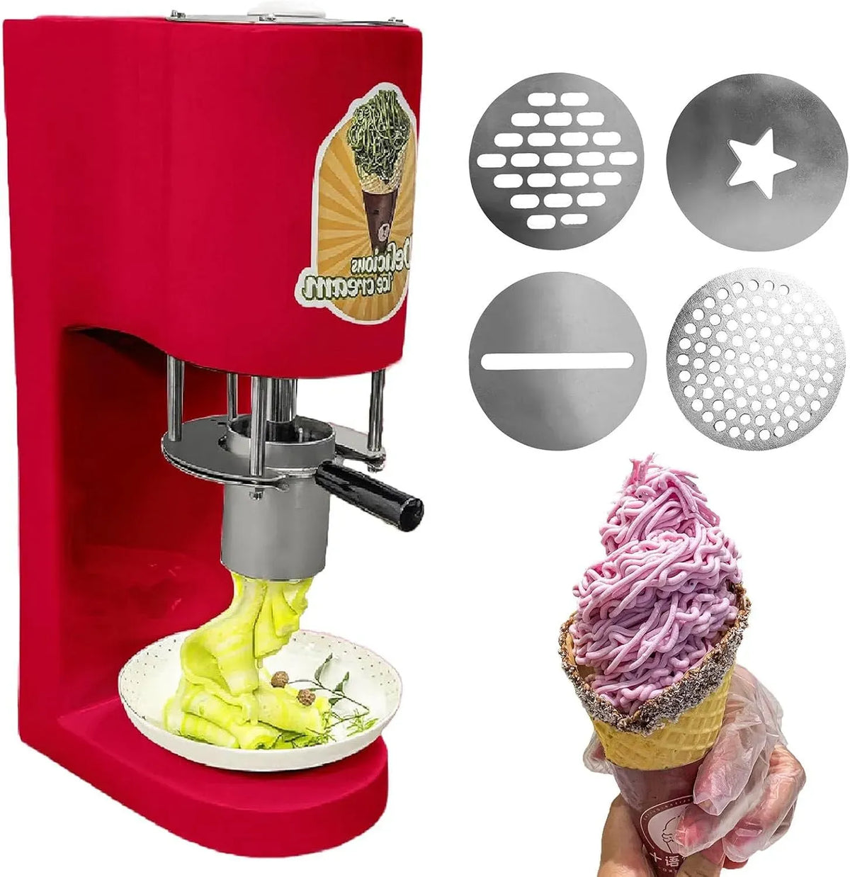 macchina per il gelato, Macchina per Gelato, macchina per gelato e sorbetto, rosso