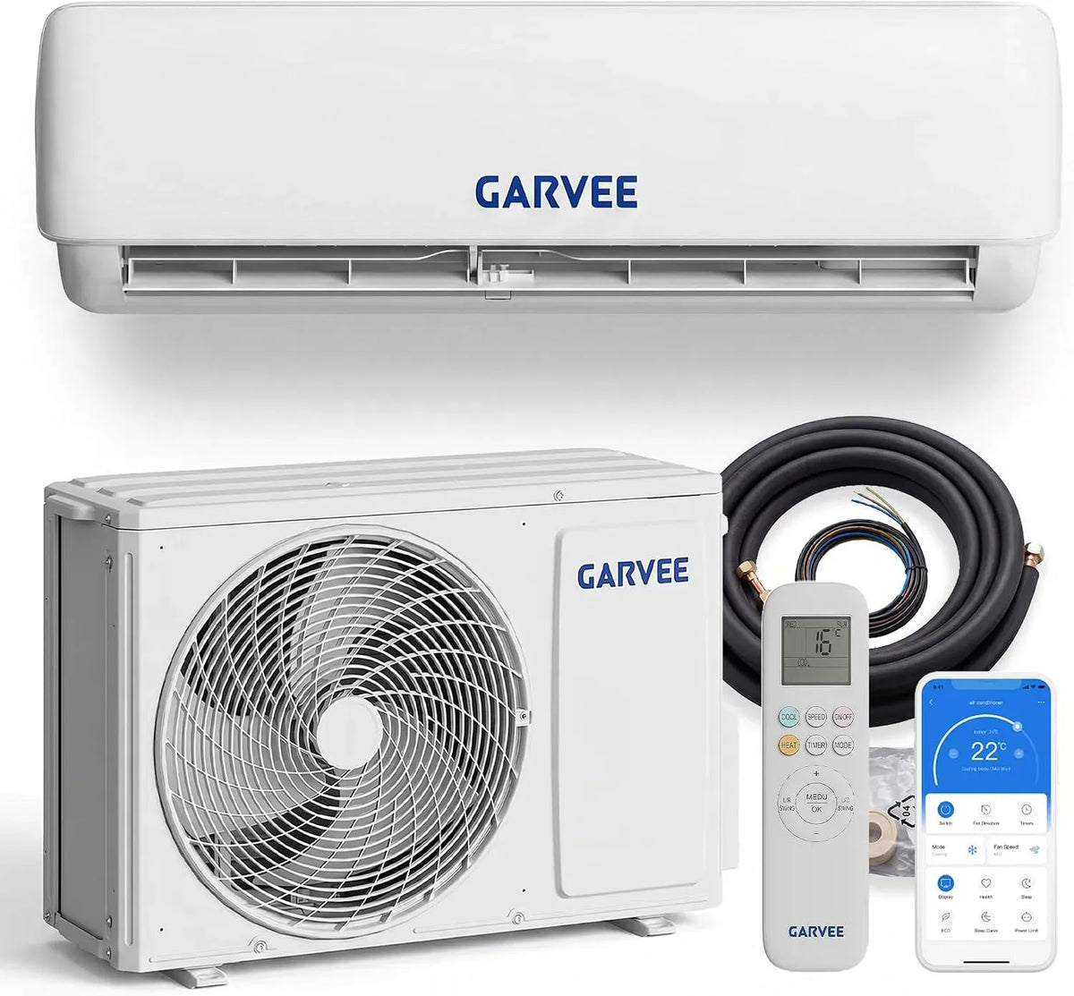 Condizionatore R32, 54 dB, timer, Wi-Fi, Inverter