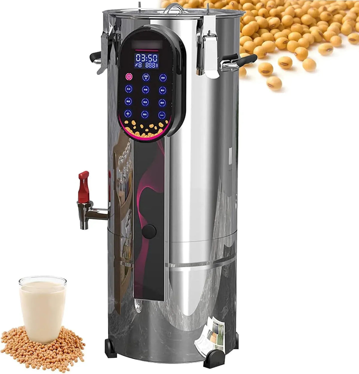 Macchina per latte, filtro, timer, acciaio inox, per latte di soia