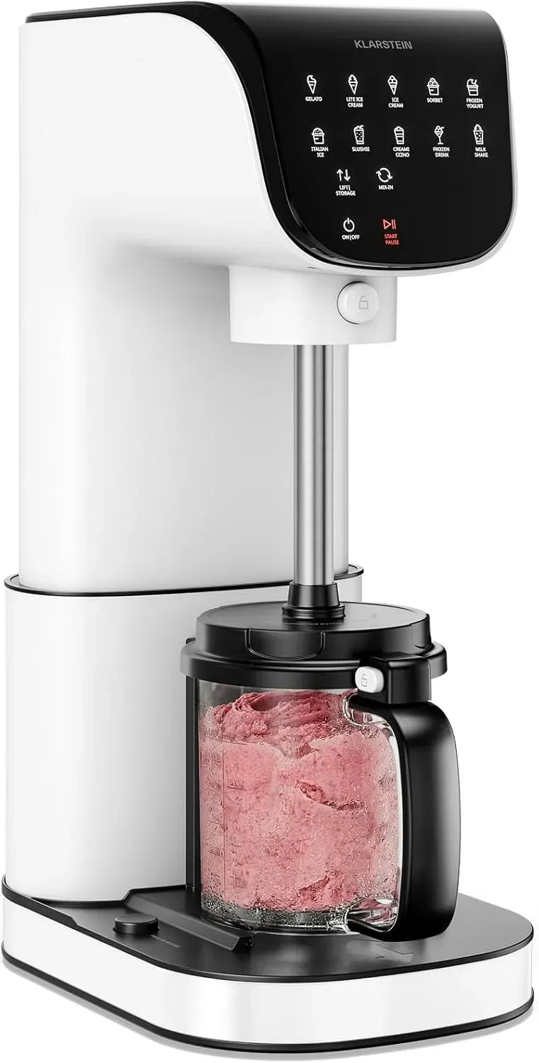 Klarstein Macchina per il gelato, macchina per gelato e sorbetto, 0,6 L, 500 W, 10 programmi, 1,8 L, touch, per il gelato da 500 W