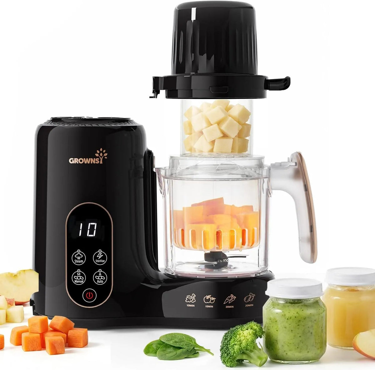 7-In-1 Cuocipappa Multifunzione Per Neonati, GROWNSY