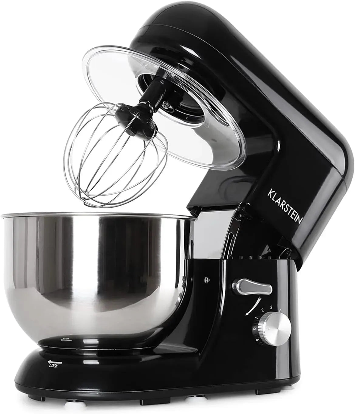 Klarstein Robot da cucina, 5.2 L, 1200 W, acciaio inox, nero