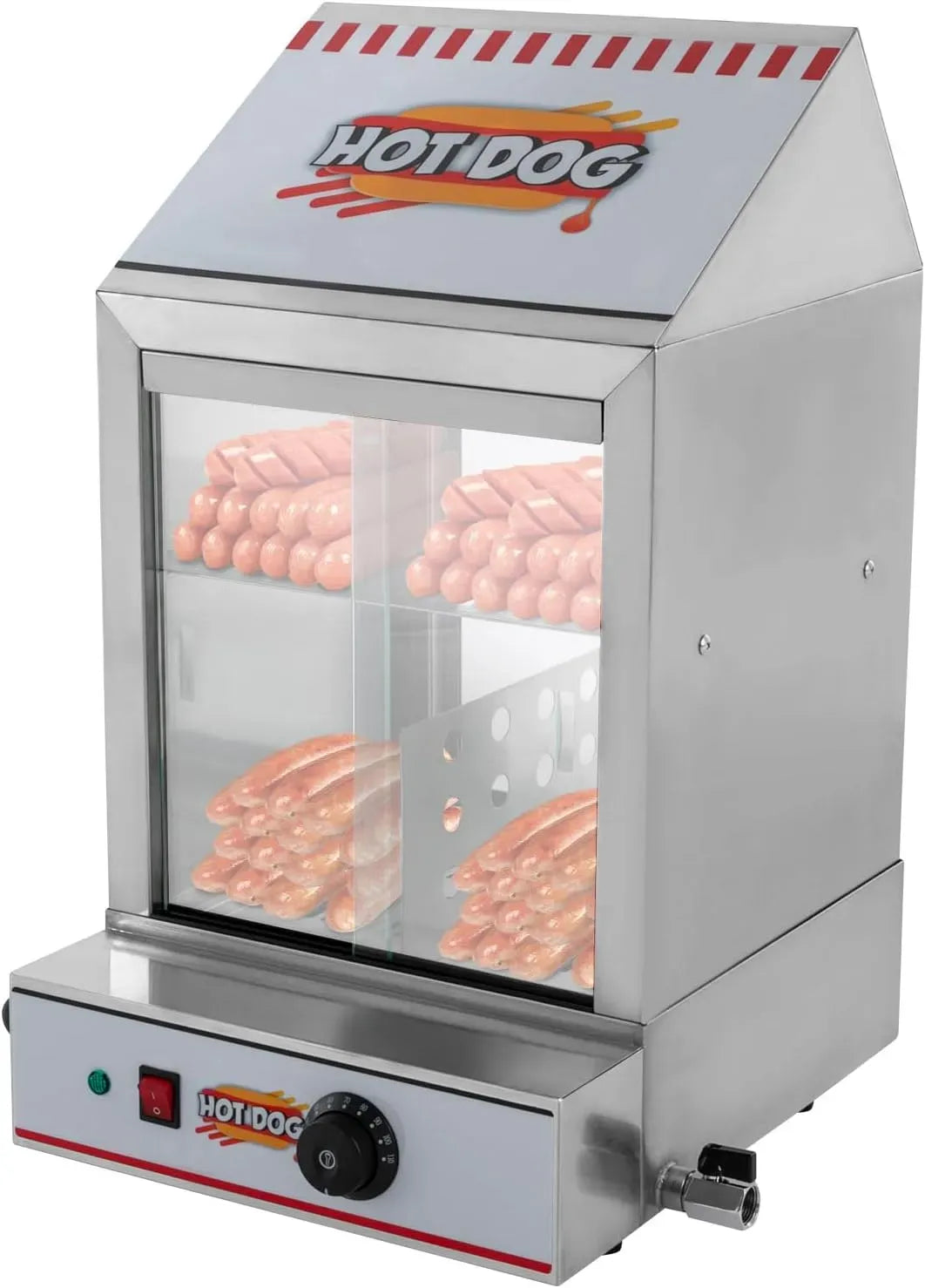 scalda salsicce e scalda panini, per Armadietto termico per uso professionale Gastro Hot Dog in acciaio inox per riscaldare e mantenere il caldo