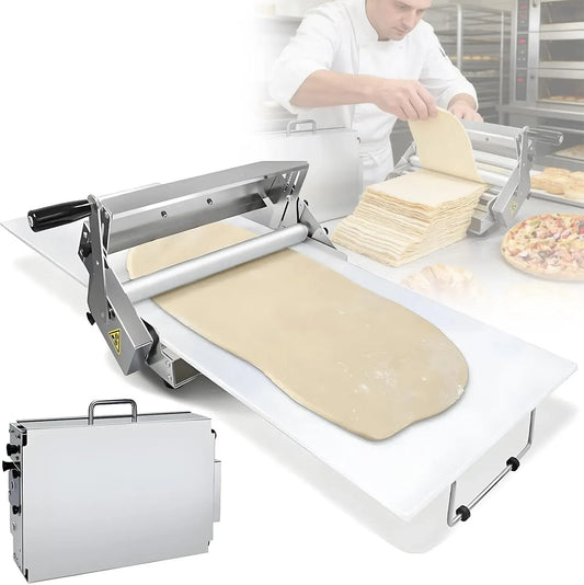 pasticceria, in acciaio inox, per Sfogliatrice manuale professionale per pasta e laminatrice pieghevole, per croissant, casa e uso commerciale