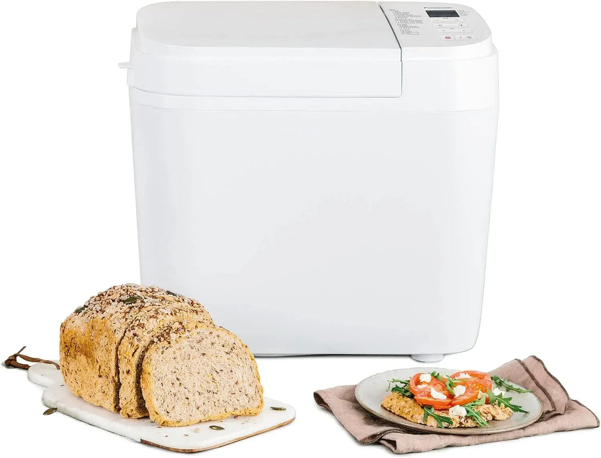 Panasonic SD-B2510WXE Macchina per il pane, 21 programmi, panificatrice, timer, display LCD, 2 zone di temperatura, bianco, Timer Digitale 13 Ore
