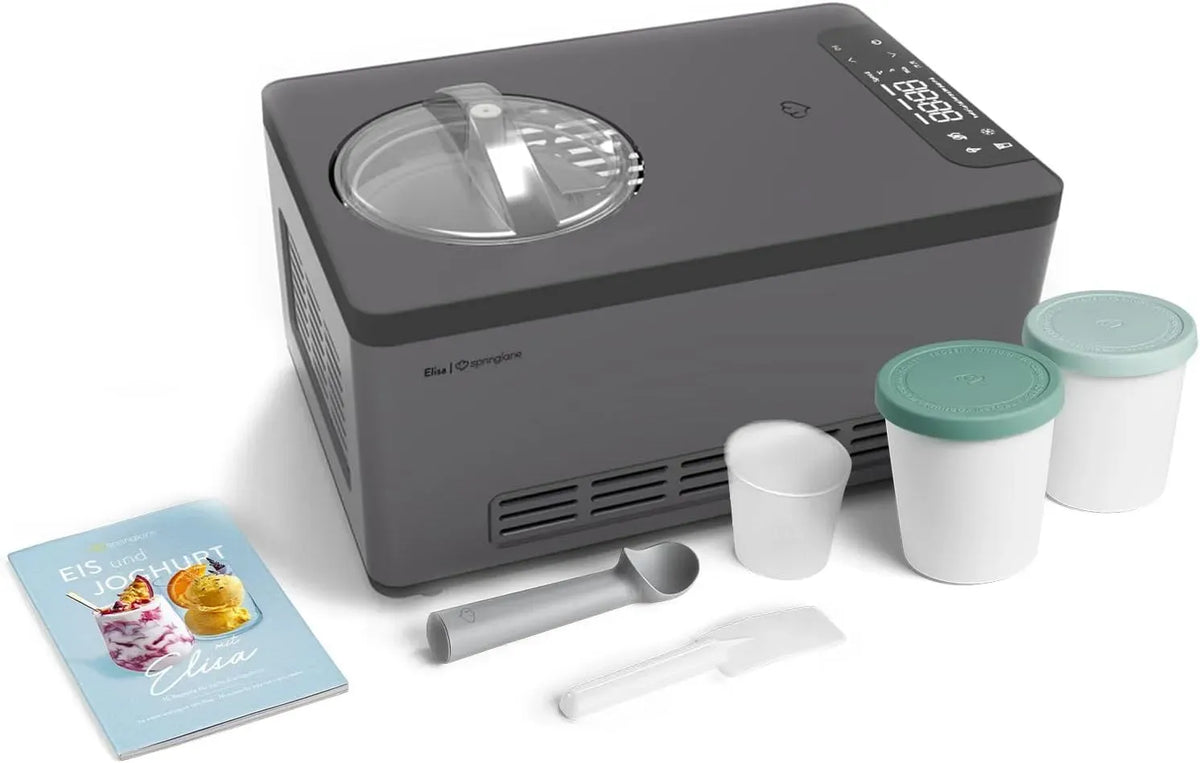 Macchina per gelato, 2,0 L, 220 W, acciaio inox, funzione riscaldante, per gelato & yogurtiera Elisa 2