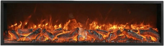 Color : Black, Siz, Camino a Vapore Acqueo Simulazione 3D Fiamma Camino elettrico da incasso Lunghezza da 31 a 59 pollici Decorazione camino elettrico