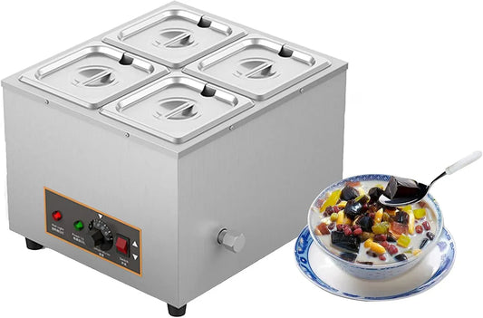 Pentola e padella, 1000 W, professionale, acciaio inox, Vaporiera Elettrica Da Tavolo Da Appoggio Da 1000 W