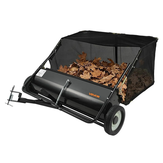 VEVOR Fattoria, Spazzatrice Resistente, per Spazzatrice da Giardino Trainata, Larghezza da 111,8 cm, Raccoglitore di Foglie ed Erba di Grande Capacità