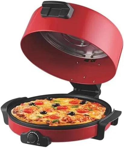 Forno elettrico per pizza, 30 cm, 2000 W, portatile, rivestimento antiaderente, Caldaia Antiaderente Doppia, Macchina per Pizza elettrica