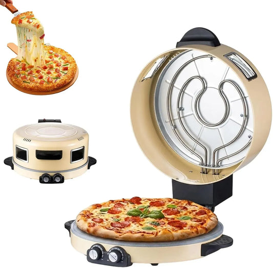 Forno elettrico per pizza, 2200 W, portatile, rivestimento antiaderente