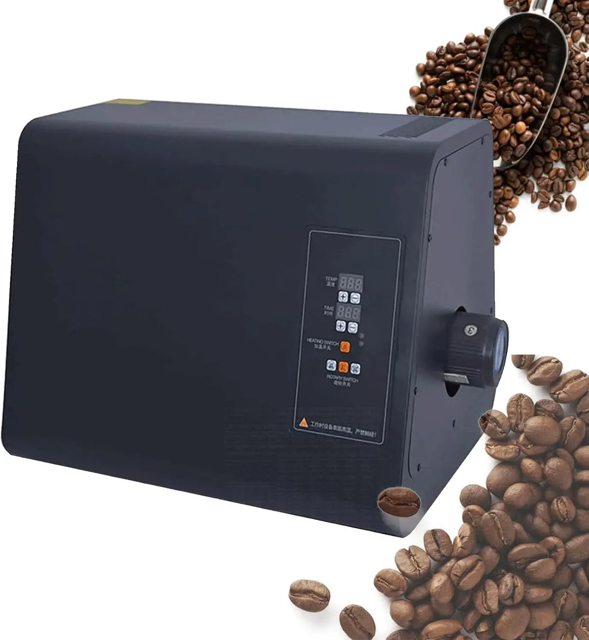 arachidi, controllo della temperatura, Tostatrice elettrica per chicchi di caffè da 750-2500 g, tostatrice a tamburo con rotazione a 360°, 50°C-300°C
