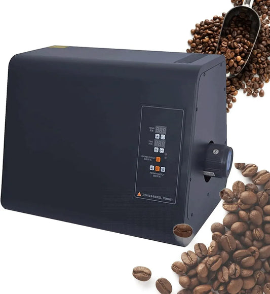 arachidi, controllo della temperatura, Tostatrice elettrica per chicchi di caffè da 750-2500 g, tostatrice a tamburo con rotazione a 360°, 50°C-300°C