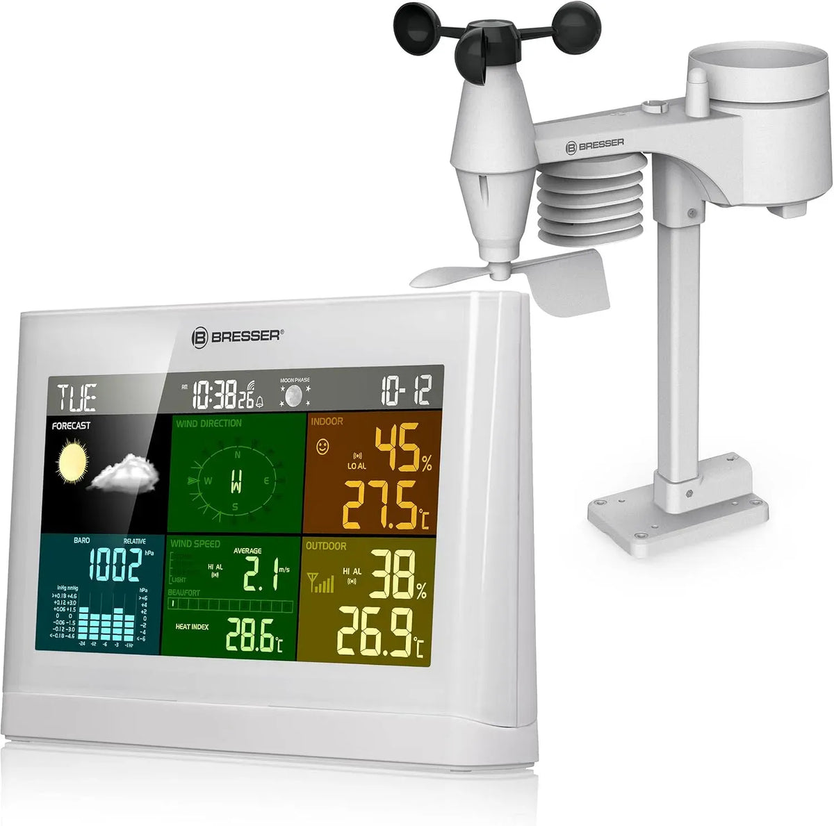 Stazione, stazione meteorologica wireless, professionale, bianco