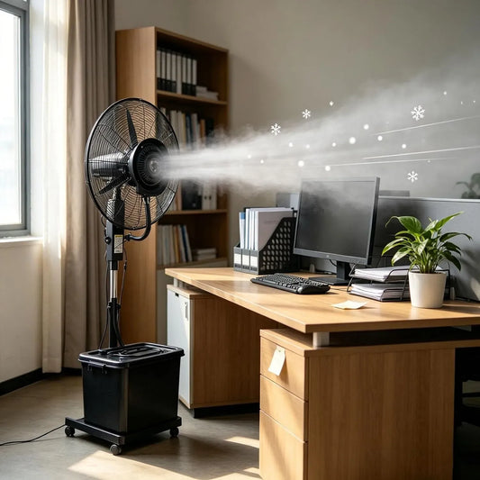 Ventilatore, 71cm, 42 L, Ø 71 cm, esterno, ruote di trasporto, 3 velocità, oscillazione, professionale, ristoranti