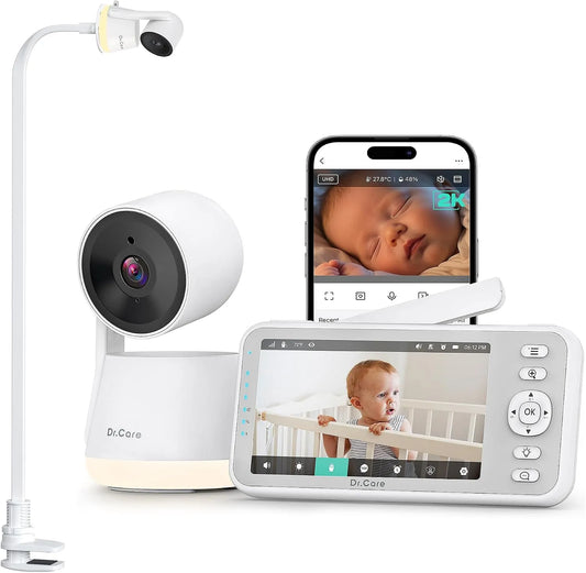Monitor, Dr.Care, Wi-Fi, App, schermo per PC, monitor video per bambini, supporto a clip & modalità privacy