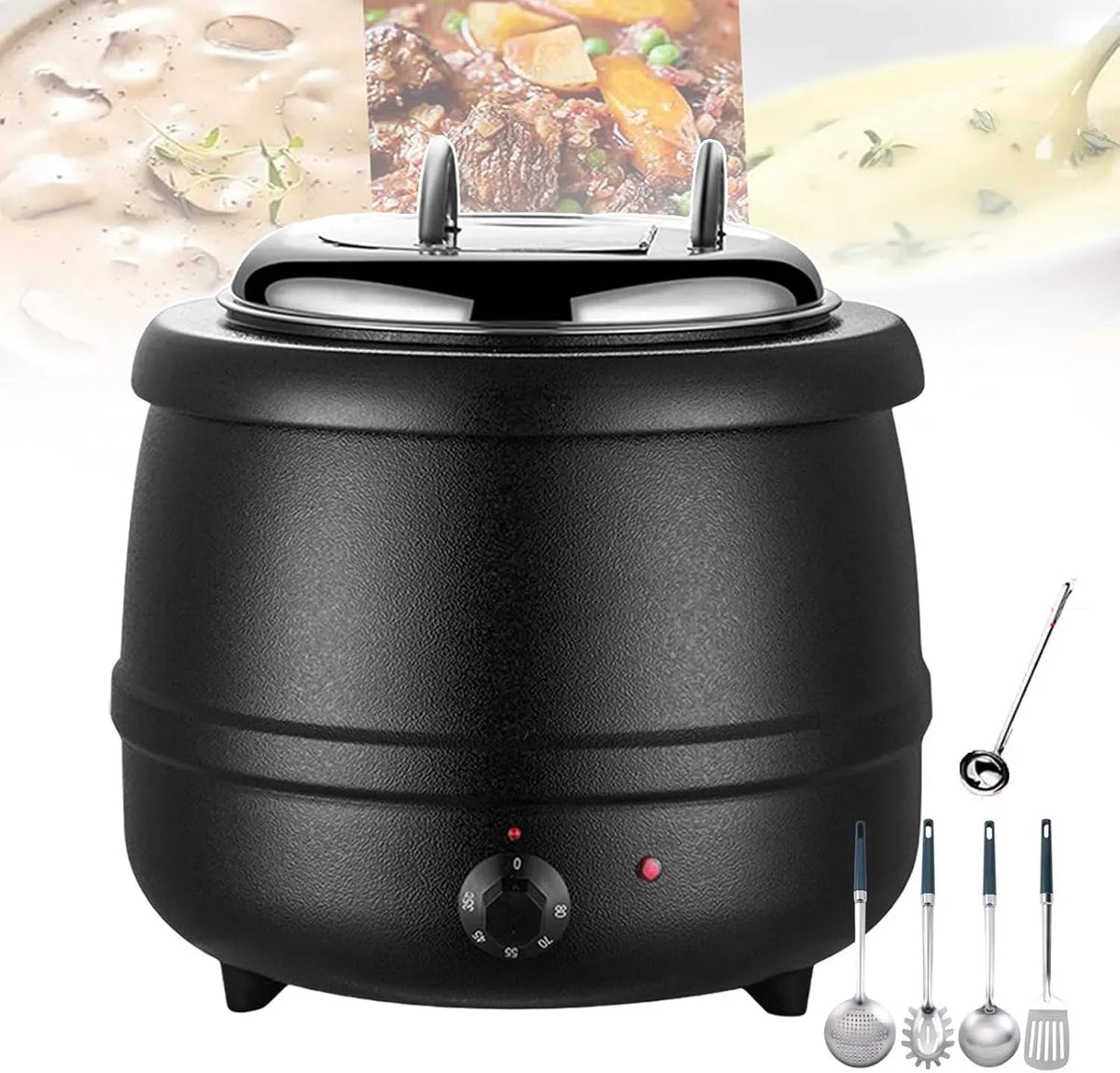 Pentola e padella, 13 L, professionale, acciaio inox, nero