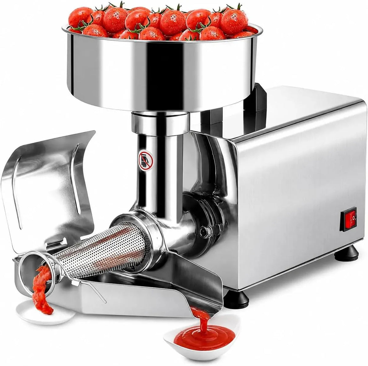 Passapomodoro elettrico, 220 V, pressa per pomodori, professionale, acciaio inox