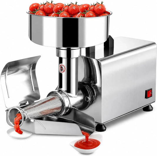 Passapomodoro elettrico, 220 V, pressa per pomodori, professionale, acciaio inox